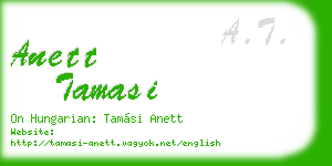 anett tamasi business card